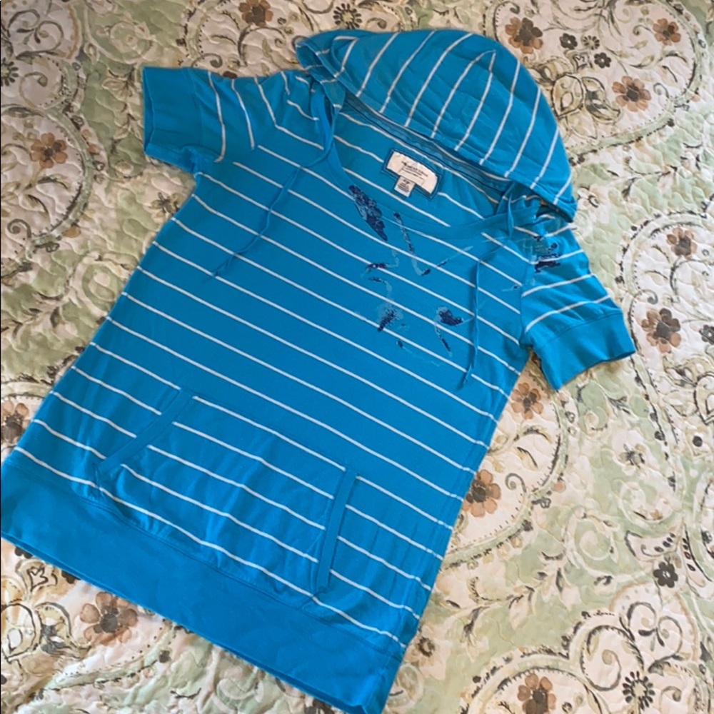 American Eagle Hooded T-Shirt size L
